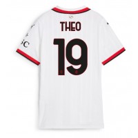 AC Milan Theo Hernandez #19 Fotballklær Bortedrakt Dame 2024-25 Kortermet